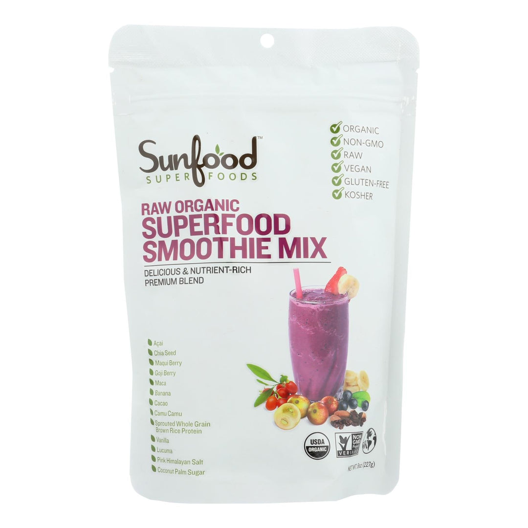 Sunfood - Smthie Mix Raw Sprfd - 1 Each - 8 Oz - Maras Green